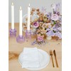 Vixdonos Taper Glass Candlestick Holders Tealight Candle Holders for Table