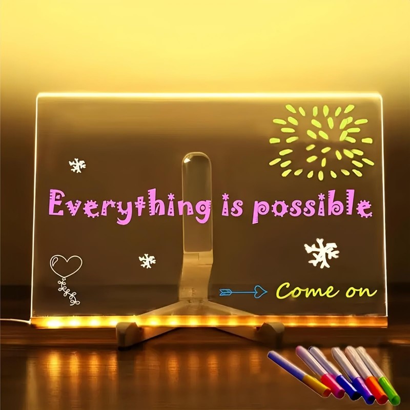 Acry/LIC LED Writing Message Board,LED Message Board with 7 Colors