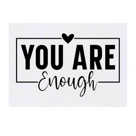 Azeeda 'Du bist genug Motivationstext' Temporäres Tattoo - Hautfreundlicher & Ungiftiger Abziehbild · Wasserfest (TO00081557)