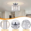 BUXVRCS Semi Flush Mount Ceiling Light, Modern Chandelier Crystal Ceiling
