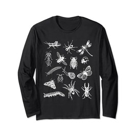 Bug Lover Collage Pattern Long Sleeve Insect Lovers Kids Boy
