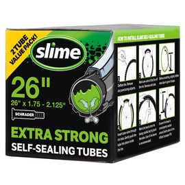 Bike Inner Tube with Slime Puncture Sealant, Extra Strong, Self Sealing, Prevent and Repair