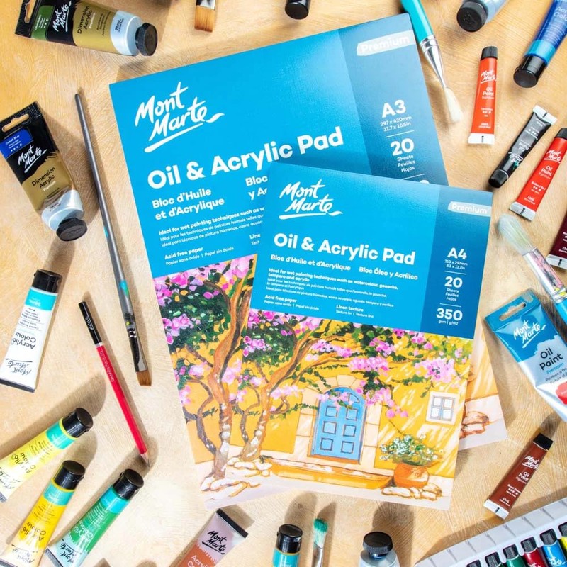 Mont Marte Acrylic Paper A4 – Premium Oil and Acrylic