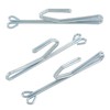 Cionyce 32 Pcs Metal Drapery Hooks Silver Curtain Pins 3"
