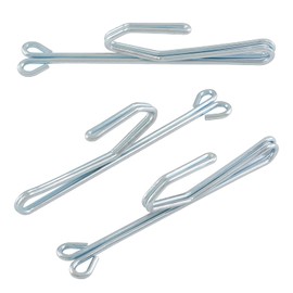 Cionyce 32 Pcs Metal Drapery Hooks Silver Curtain Pins 3" Slip on Drapery Hooks Pleat Hooks for Drapes,Window Curtain, Door Curtain