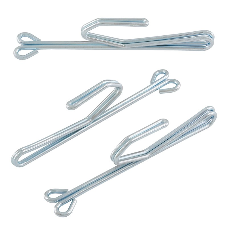 Cionyce 32 Pcs Metal Drapery Hooks Silver Curtain Pins 3"