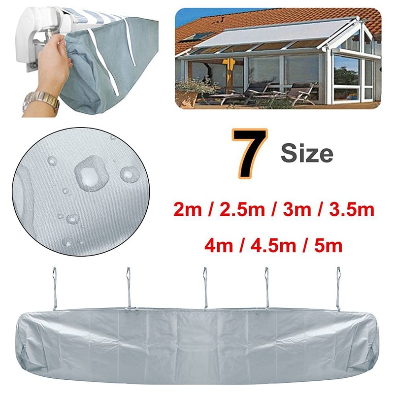 Kisbeibi Patio Awning Canopy Shelter Protective Waterproof Winter Storage Cover(size:4m)