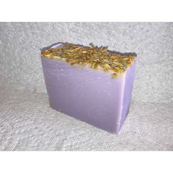 Homemade Handmade Floral Scent Soap - Lavender - 4 oz.