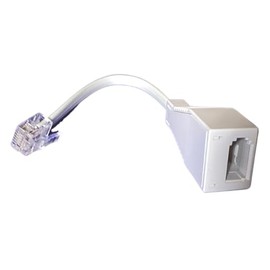 BT Telephone Socket Adapter UK to US With Ring Capacitor | RJ11 4 Wire to BT Telephone Female Socket US to UK Adapter 6P4C | Cable Adapter Landline Port Converter Extender FAX Modem Corded Cordless Ph