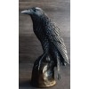 Ebros Gothic Raven Statue Crow Scavenger Bird Perching On Rock