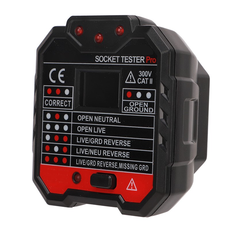Socket Tester Outlet Electrical Receptacle Detector Phase Supply Polarity Voltage