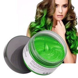 Temporary Hair Wax Color,Natural Hairstyle Wax for Men and Women Party Cosplay,Temporary Hair Color Dye for Girls Kids (Green)