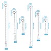PandaHall 6pcs Sterling Silver Necklace Chain Extender Extension Chains Tails