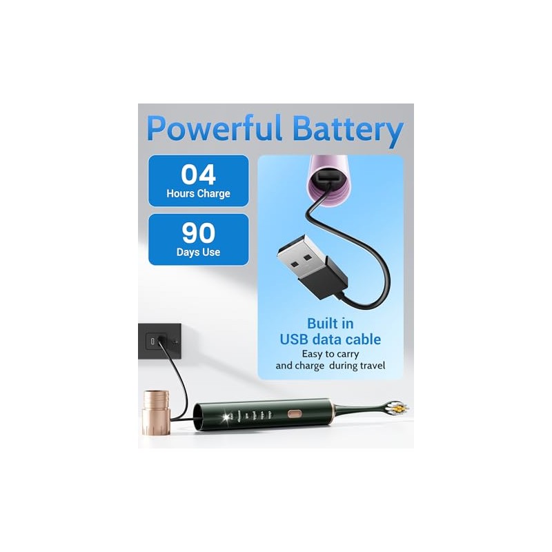 Aneebart Sonic 2 Pack Electric Toothbrush for Adults and Kids,
