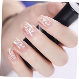 Healeved Nail Art Decorations Compartment Nail Diamond Accessories Box for Creative Manicure Designs Elegant Flatback Rhinestones and Decor