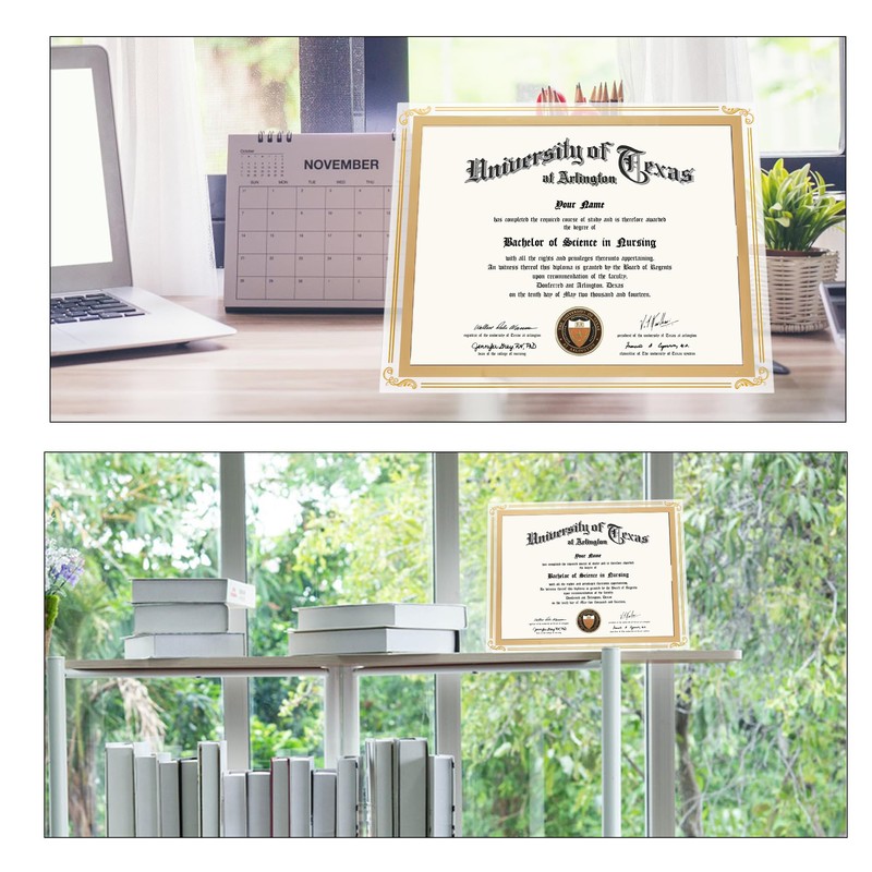 GraduationMall A4 Glass Photo Frame Certificate Frame Diploma Frames Document