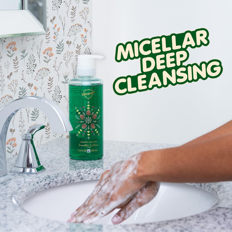 Safeguard Liquid Hand Soap, Micellar Deep Cleansing, Washes Away 99%