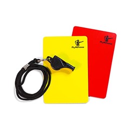 MyReferee Referee Set Starter Football Including Referee Whistle, Yellow & Red Card, Whistle Cord, Referee Set, Schiri