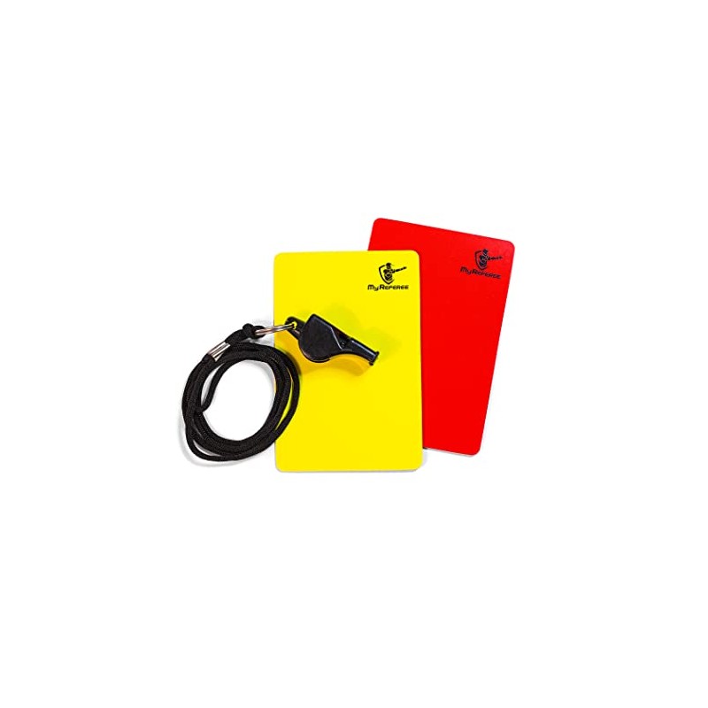 MyReferee Referee Set Starter Football Including Referee Whistle, Yellow &