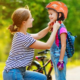 Kids Bike Helmet for 2-8 Years Old Toddler Cycle Helmet Multi-Sport Lightweight Helmet Safety Protection Gear, Gifts for Boys Girls (Orange)