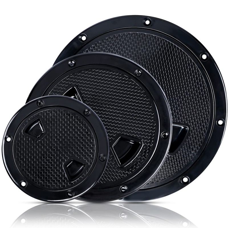 Smartmarine Marine Access Hatch Black Round Non Slip Boat Inspection