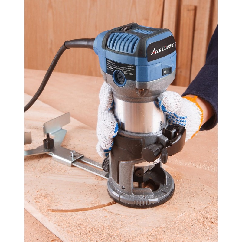 AVID POWER 6.5 Amp 1.25 HP Compact Router Tools for