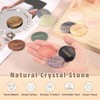 PATIKIL Natural Thumb Worry Stone, 1.8"x1.5" Oval Crystal Stone with