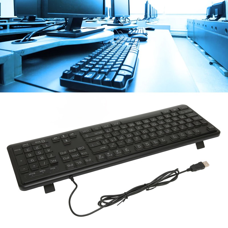 Large Print Keyboard Large Bold Letters 104 Keys Standard Full