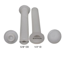 ALLSAFE Pool Fence Deck Plugs & Sleeves for Peg Pole Fence (White)