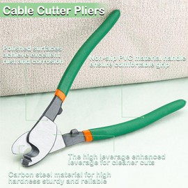 LEONTOOL Cable Handy Cutter, Cable Cutter for Wiring, Handy Cable Cutter, Wire Cutter, Wire Cutter, Wire Cutter, Wire Cutter, For Cutting Copper Wire, Aluminum, Copper Wire, Communication Cable, Multifunctional, Electrical Work, Dedicated Tool, 2 Hole Ty