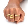 GWAWG Gold Chunky Rings for Women, 14K Gold Plated Ring