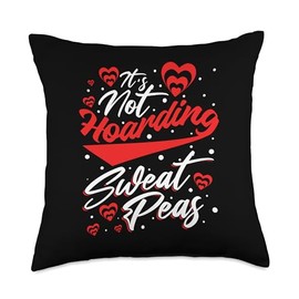 Sweet Pea Owner Seeds for Planting Sweet Pea Gardening Throw Pillow