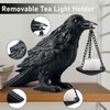 Raven Gothic Home Decor Fake Crow Light Holder Raven Lamp