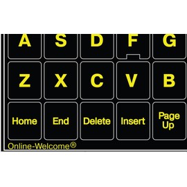 Online-Welcome Glowing Reflective Fluorescent English US Letters Keyboard Sticker New