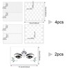 GWAWG 4 Pcs Fish Scale Stencil Makeup Checked Stencil and