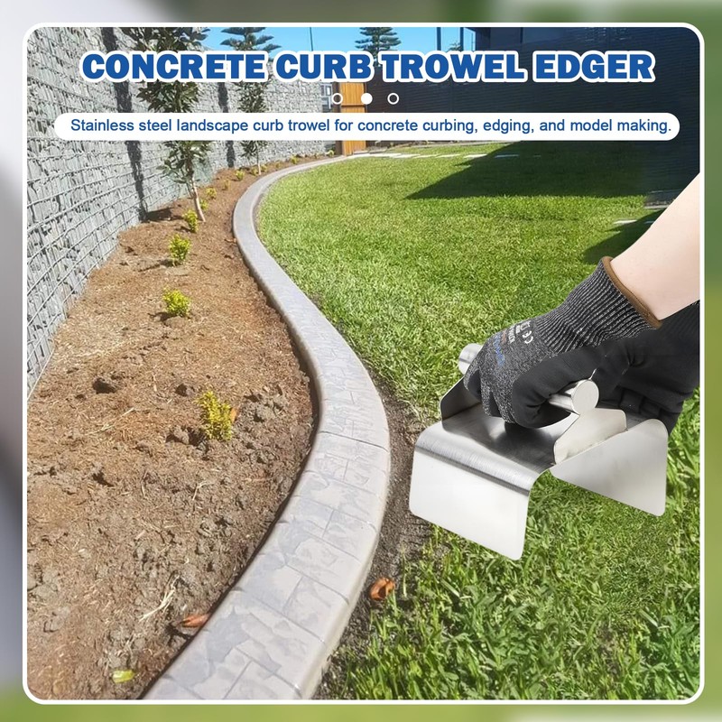 Pcmursal Concrete Curb Trowel Edger, Concrete Curb Machine, Landscape Curb
