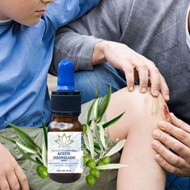 Aceite Ozonizado 600 IP regenera la piel antioxidante, disminuye arrugas, revitaliza, regenera, hidrata y suaviza la piel. (10 ML)