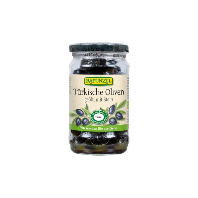 Rapunzel Black Olives with Stone Project, 185 g