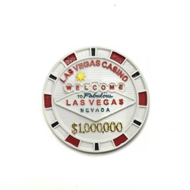 3D Resin Las Vegas Poker Chip Fridge Magnet 2.87in Decor Souvenir