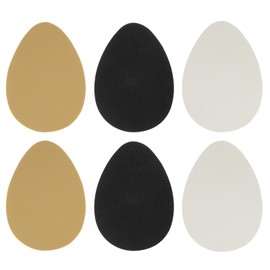 HARFINGTON 3 Pairs Non-Skid Shoe Pads No Slip Shoe Bottom Grip Stickers Sole Protector Silicone Cushion Self-Adhesive for Men and Women, Black Yellow White