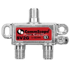 2 Piece SV-2G 2-Way Professional Grade 5-1002Mhz Corrosion Resistant Plating RG6 RG7 RG8 RG59 RG8 RG11 Coaxial Cable Digital Splitter for Charter Time Warner COX Comcast HDTV