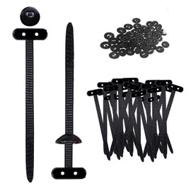 150Pcs Nylon Universal Cable Tie Buckle, Heavy Duty Self-Locking Nylon Zip Ties Holder with Pin & Button Design for Car Fender Trunk Repair, Wire Bundling, Home & Garage Use