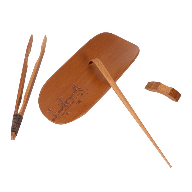 4Pcs set Tea Scoop Set Bamboo Hand Made Carving Tea