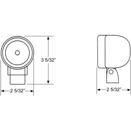 BLAZER Mini 2" Chrome Fog Lamp Driving Lights Custom Hot Rat Street Rod Chevy Ford New