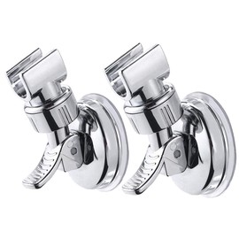Shower Head Holder Suction Cup Handheld Showerhead Bracket Adjustable Height Shower Holder, Removable Handheld Wand holder Wall Mounted Suction Bracket (two packs)