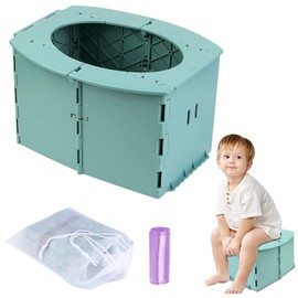 Potty for On the Go - Foldable Toilet Seat Children, Vegena Potty for Children, Children's Toilet with Pockets, Toilet for Car, Camping, Travel