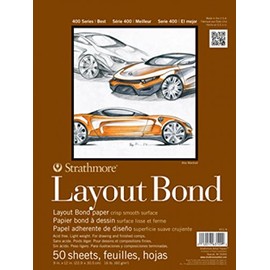 Strathmore 411-11 400 Series Layout Bond Pad, 11"x14" Glue Bound, 50 Sheets