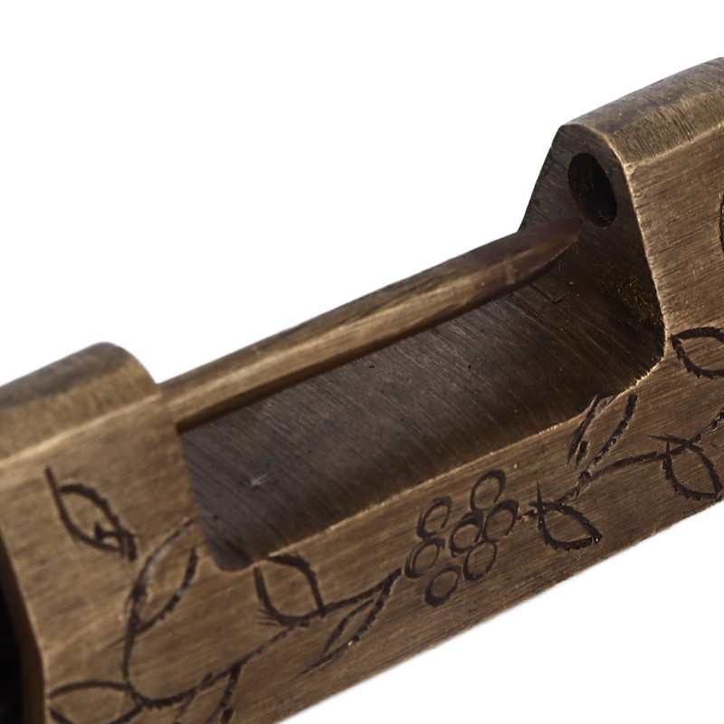 Chinese Antique Lock Retro Classic Pattern Design Bronze Brass Material
