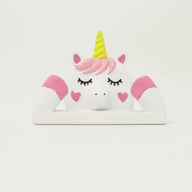 JewelryNanny Fun Animal Eyeglass Holder Stand for Kids Women - Securely Hold Kids Eyeglasses, Adult Reading Glasses like Glasses Organizer for Desk, Bedside Nightstand (Unicorn 4.5" W)