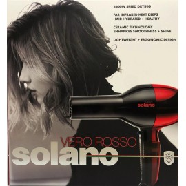 Solano Vero Rosso Infrared Ceramic Professional Lightweight Hair Dryer Red/Black